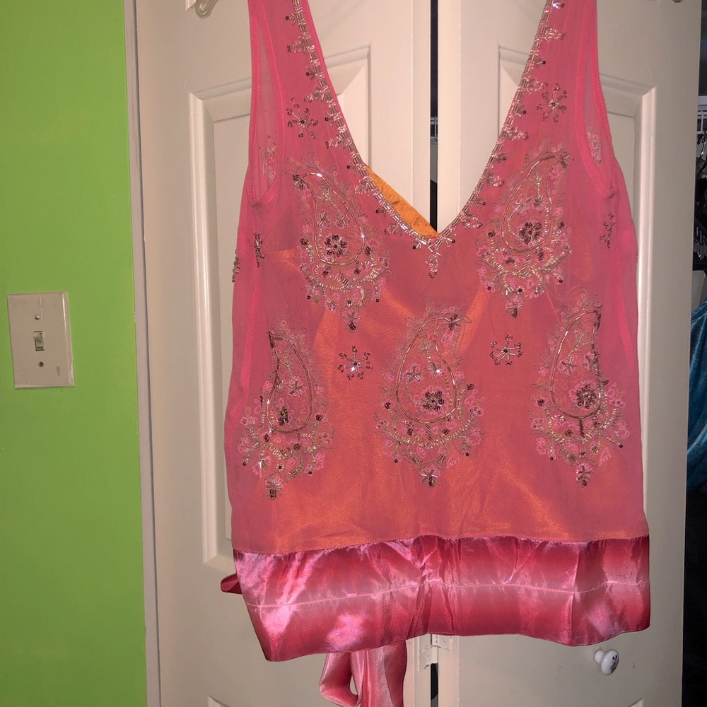 Tracy Reese NWOT Silk party blouse sz 8 Indian sari style FINAL MARKDOWN $25